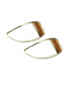 Pair of stainless steel eyelashes for round headlight