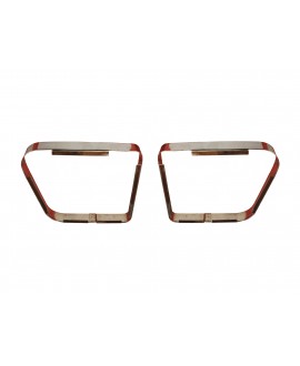 1470 Coppia cornici cromate per distanziali fari posteriori