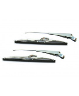 Kit brushes (2pcs) and arms (2pcs) steel wiper 2cv