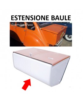 White fiberglass trunk extension