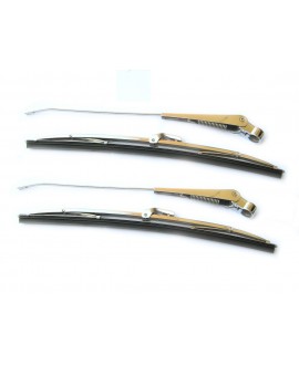 Kit spazzole (2pz, cm30) e braccetti (2pz, cm30) tergicristallo Mehari