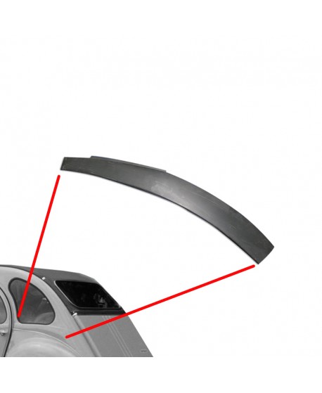 Repair plate between rear fender. and third glass 2CV left