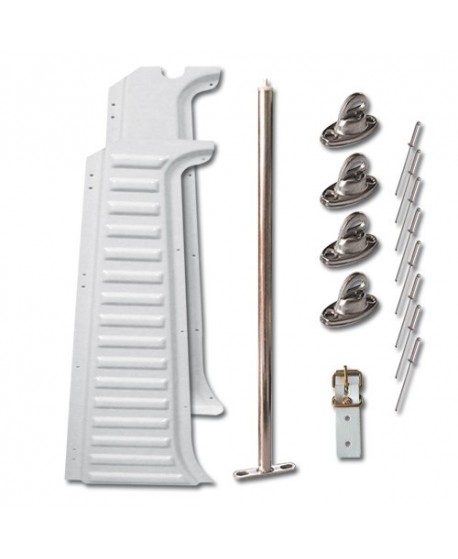 Complete right upright (plastic upright + hooks 3404 + 3559 + belt)