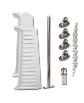 Complete left upright (plastic upright + hooks 3404 + 3559 + belt)