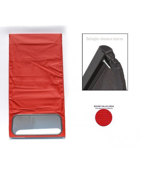 Capote 2cv vallelunga red with internal closure