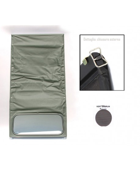 Capote 2CV verde enbrun (riga piccola) chiusura esterna