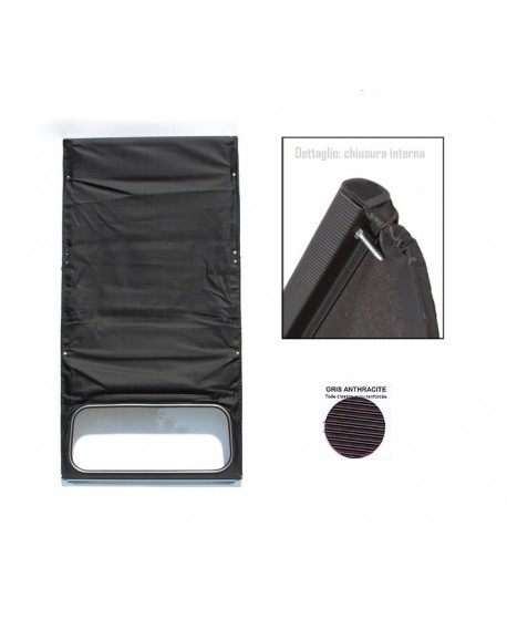 Capote 2CV anthracite (black) internal closure aftermarket