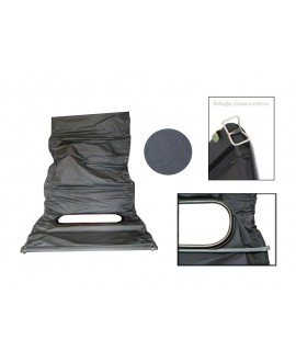 Capote 2CV soft top in gray cotton canvas with external closure (1st series)
