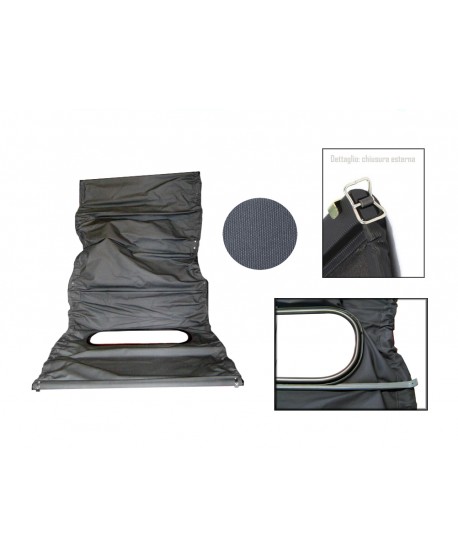 Capote 2CV soft top in gray cotton canvas with external closure (1st series)