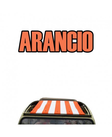 Convertible top awning with orange-white stripes 2CV for internal closure prod. NPM