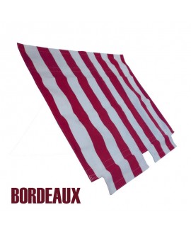 Tenda capote parasole righe bianche-bordeaux 2CV per chiusura interna prod. NPM