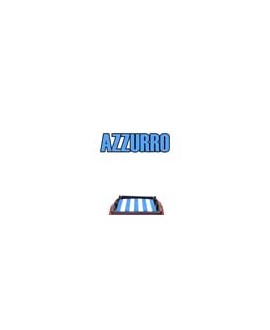 Tenda capote parasole righe bianche-blu 2CV per chiusura esterna (barra anteriore fissaggio inclusa) prod. NPM