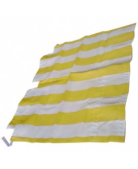 Convertible top awning yellow-white stripes Dyane prod. NPM