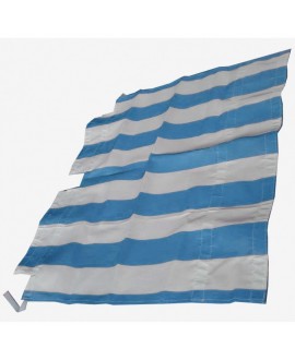Convertible top awning with blue-white stripes Dyane prod. NPM
