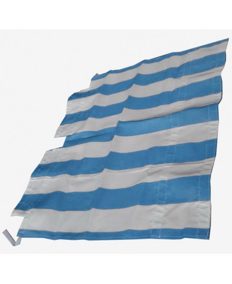 Convertible top awning with blue-white stripes Dyane prod. NPM