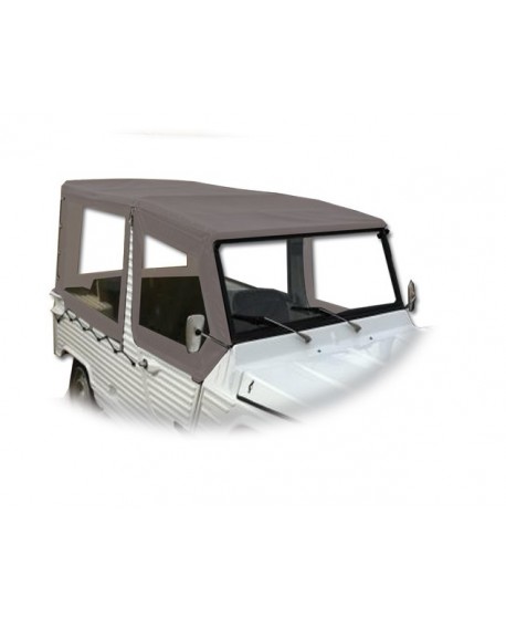 Convertible top cover kit (6 pieces + spare wheel cover + elastics) gray