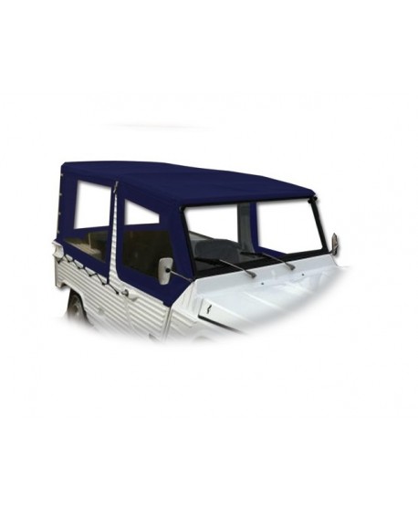 Convertible top cover kit (6 pieces + spare wheel cover + elastics) blue