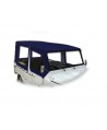 Convertible top cover kit (6 pieces + spare wheel cover + elastics) blue
