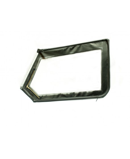 High right door curtain with rearview hinge, black