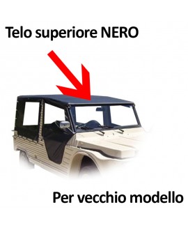 Telo superiore nero con traversa Mehari vecchio modello (dal 1968 ad aprile 1971)