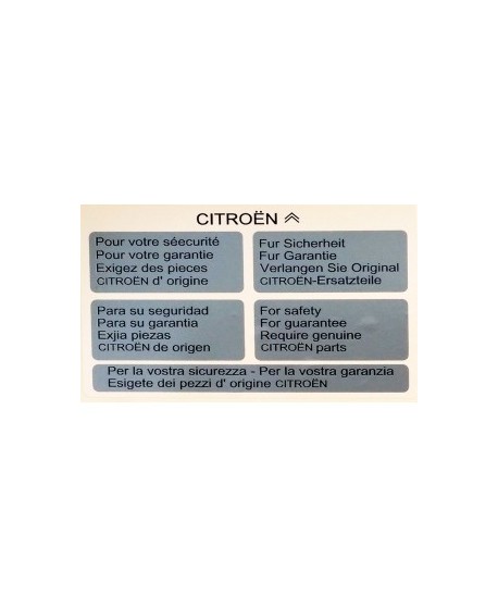 Adesivo certificazione pezzi originali