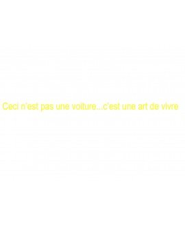 Sticker "ceci n'est pas" - yellow italics on a transparent background