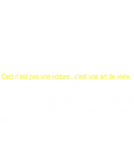 Adesivo "ceci n'est pas" - corsivo giallo su fondo trasparente