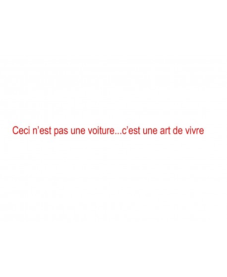 Adesivo "ceci n'est pas" - corsivo rosso su fondo trasparente