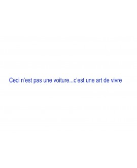Sticker "ceci n'est pas" - blue italics on a transparent background