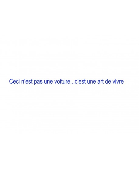 Adesivo "ceci n'est pas" - corsivo blu su fondo trasparente