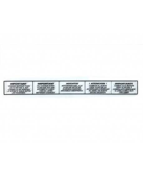 Oil change windshield sticker (from 09/1984 onwards)