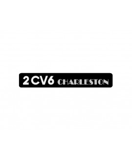 Sticker "2cv6 charleston" black background (cropped 2CV6 writing)