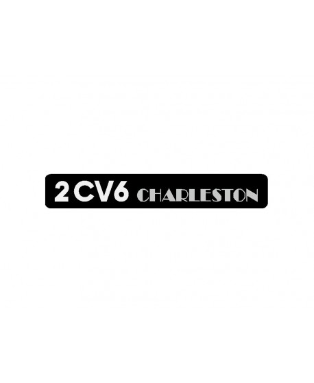 Sticker "2cv6 charleston" black background (cropped 2CV6 writing)