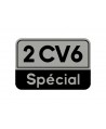 "2cv 6 special" sticker with silver background