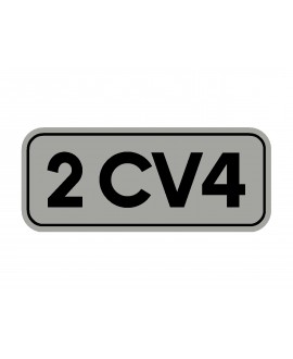 2cv 4 sticker with silver background