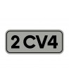 2cv 4 sticker with silver background