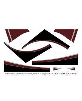 stickers kit Decals burgundy / black charleston 2nd series (09/1985 onwards)