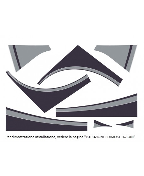 Stickers Kit Decals dark gray / gray charleston 2nd series (09/1985 onwards)