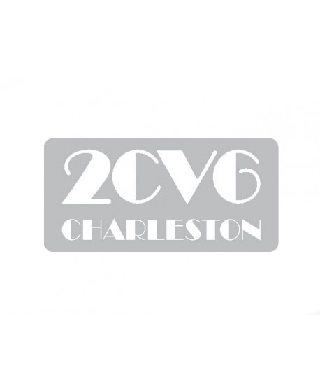 2cv6 charleston sticker with silver background (until July '82)