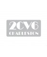 2cv6 charleston sticker with silver background (until July '82)
