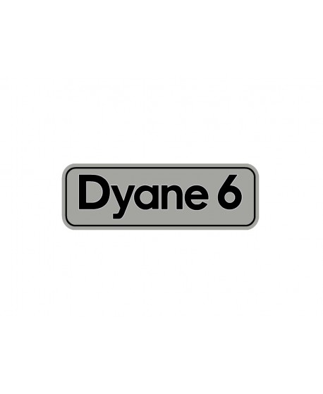 Sticker "Dyane 6" silver background