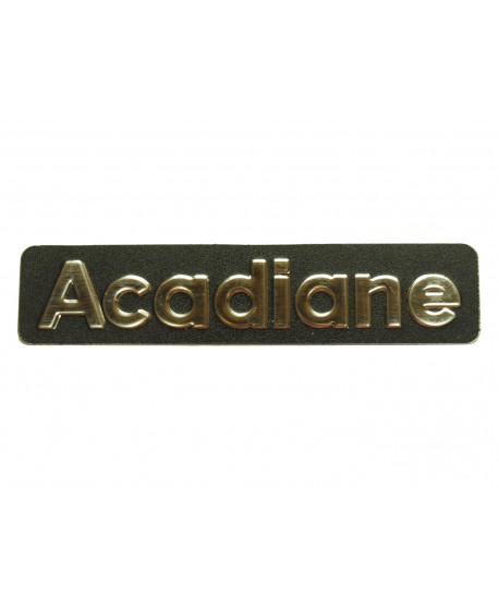 Acadiane monogram (metal base in relief)