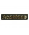 Acadiane monogram (metal base in relief)