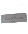 "Acadiane" gray background sticker
