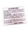 Mehari sticker - bodywork warnings