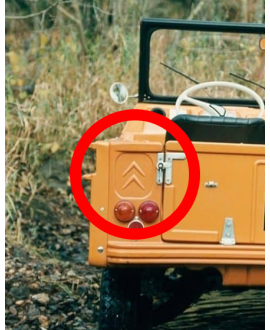 Impressione chevrons sul posteriore Mehari