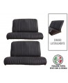 Front + rear bench cover kit aerated black skai 2cv4 and Dyane4 (closed laterally)