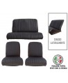 Front + rear cover kit Ventilated black skai closed laterally (internal corner front round)