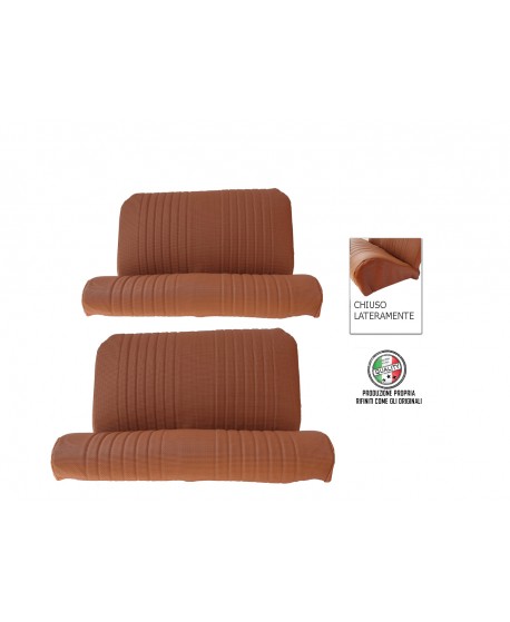 Kit rivestimenti panca ant.+post. skai marrone areato (modello 2cv4 e Dyane4 chiusi lateralmente)