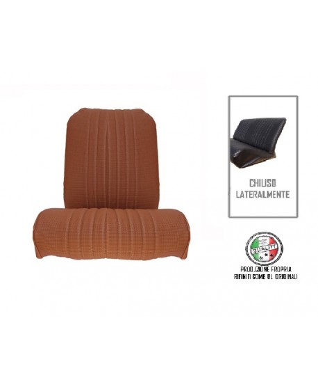 Seat cover front left brown skai ventilated round corner